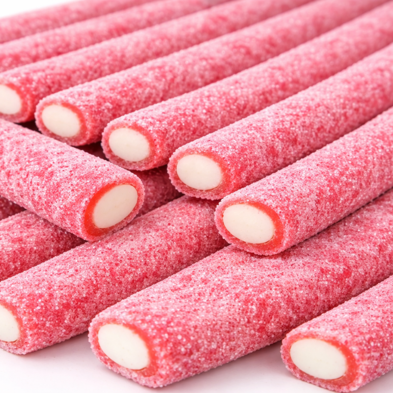 Tubos de Morango Ácidos